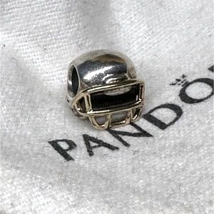 Pandora - Two-tone Football Helmet Charm